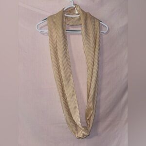 Elegant Gold Chevron Infinity Scarf